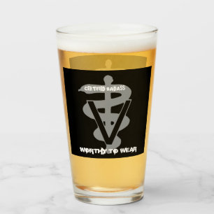 Veterinary Certified Badass - Worthy To Wear Glass