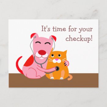 Veterinary Checkup Reminder Postcard by PetProDesigns at Zazzle