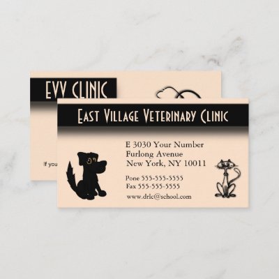 Veterinary Clinic Appointment Back Business Card