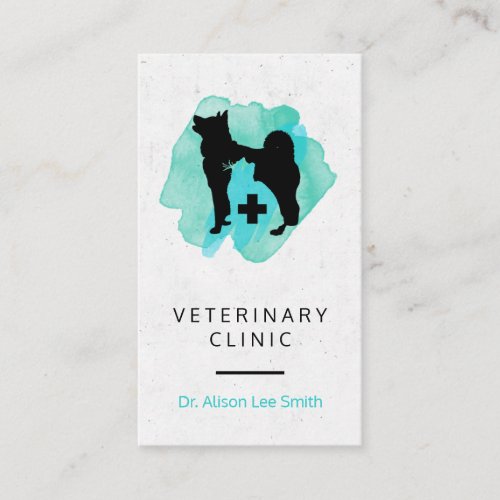 Veterinary Clinic Cross Veterinarian  Business Card