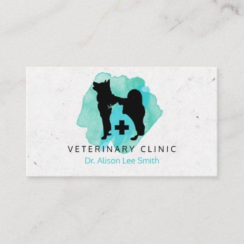 Veterinary Clinic Cross Veterinarian  Business Card