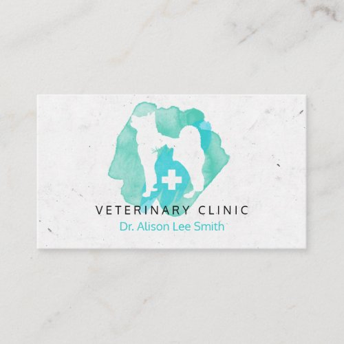 Veterinary Clinic cross Veterinarian  Business Card