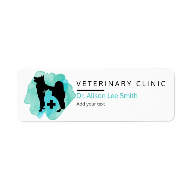 Veterinary Clinic Cross Veterinarian  Label (Front)