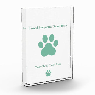 Veterinary Clinic Custom Name & Logo Acrylic Award