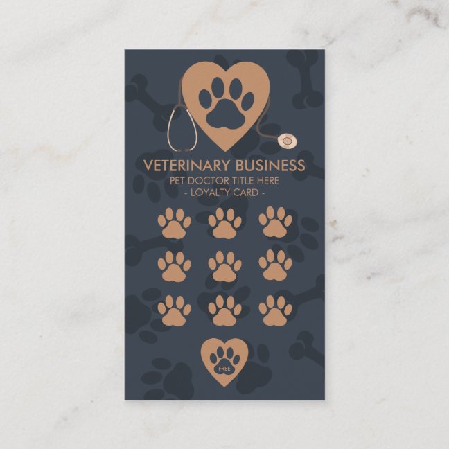 Veterinary Clinic Loyalty Card