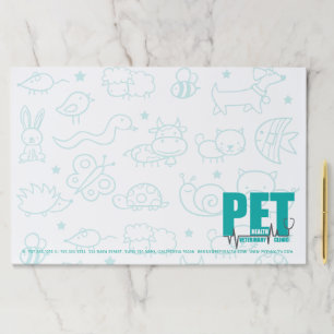 Veterinary Clinic Modern Blue doodle Paper Pad
