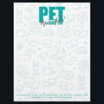 Veterinary Clinic Modern Blue Letterhead<br><div class="desc">Veterinary Clinic Modern Blue doodle design. Matching products can be found in Pet Health collection. You are welcome to visit my store for more beautiful products.</div>
