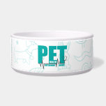 Veterinary Clinic Modern Blue Logo Bowl<br><div class="desc">Veterinary Clinic Modern Blue doodle design. Matching products can be found in Pet Health collection. You are welcome to visit my store for more beautiful products.</div>