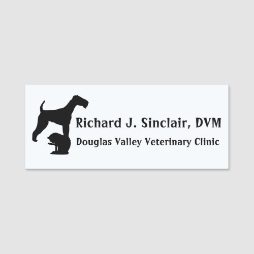 Veterinary Clinic Name Tag
