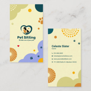 Veterinary Clinic, Pet Sitting, Vet, Pet Shop, Pet Business Card