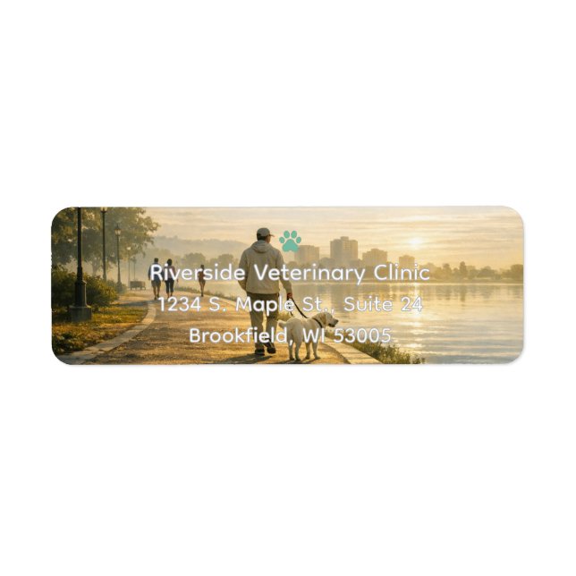 Veterinary Clinic Return Address Labels (Front)