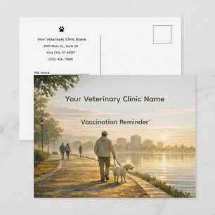 Veterinary Clinic Vaccination Reminder Postcard