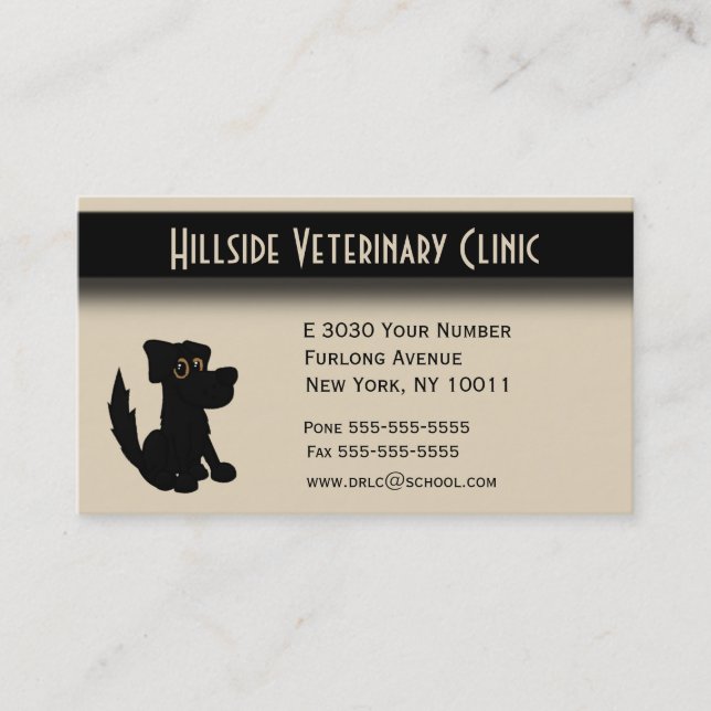 Veterinary Clinic w Appointment Area on Back Card (Front)