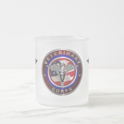Veterinary Corps Frosted Glass Coffee Mug