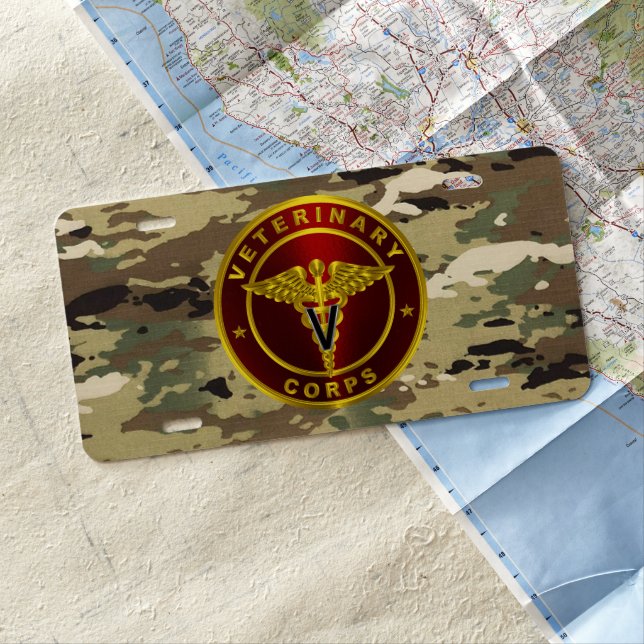  Veterinary Corps License Plate (In Situ)
