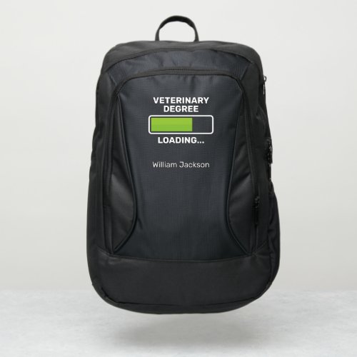 Veterinary degree loading custom with name port authority backpack