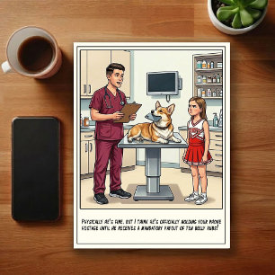 Veterinary ER Adventures Cartoon Postcard