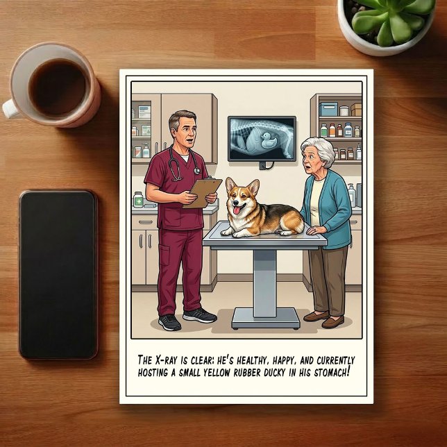 Veterinary ER Adventures Cartoon Postcard (Creator Uploaded)