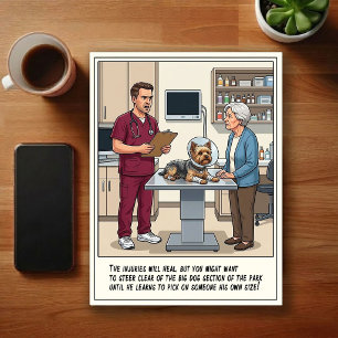 Veterinary ER Adventures Cartoon Postcard