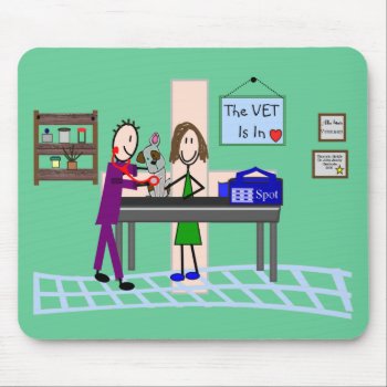 Veterinary Gifts "the Vet Is In" Mouse Pad by ProfessionalDesigns at Zazzle