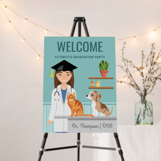 Veterinary Graduate DVM Graduation Party Welcome Foam Board