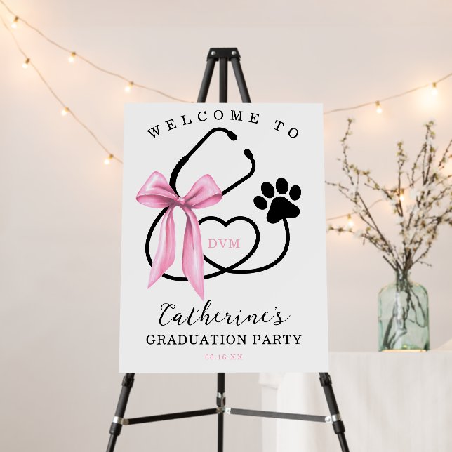 Veterinary Graduation Party Welcome Sign (In Situ (Stand))