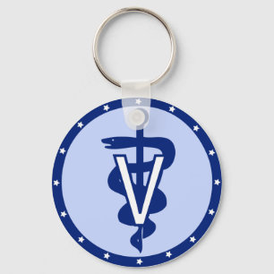 veterinary logo 2 keychain