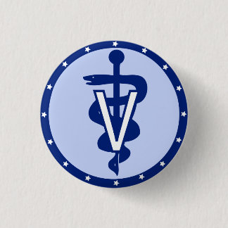 veterinary logo 2 pinback button