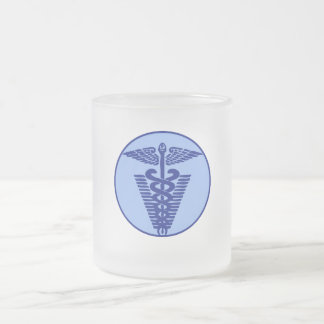 veterinary logo 3 frosted glass coffee mug