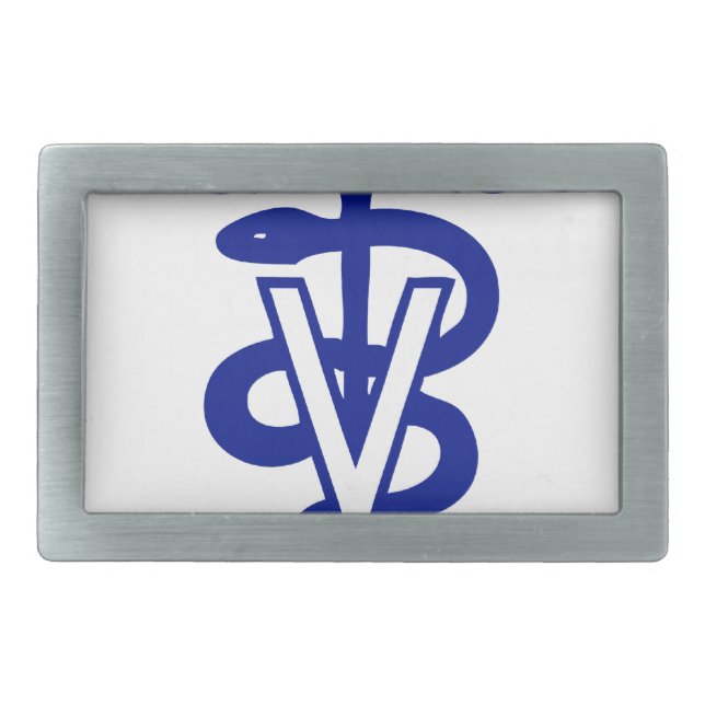 veterinary logo 4 belt buckle (Front)