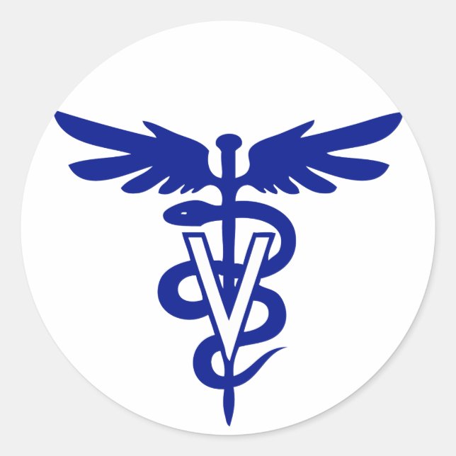 veterinary logo 4 classic round sticker (Front)