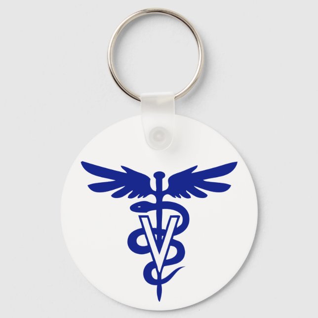 veterinary logo 4 keychain (Front)