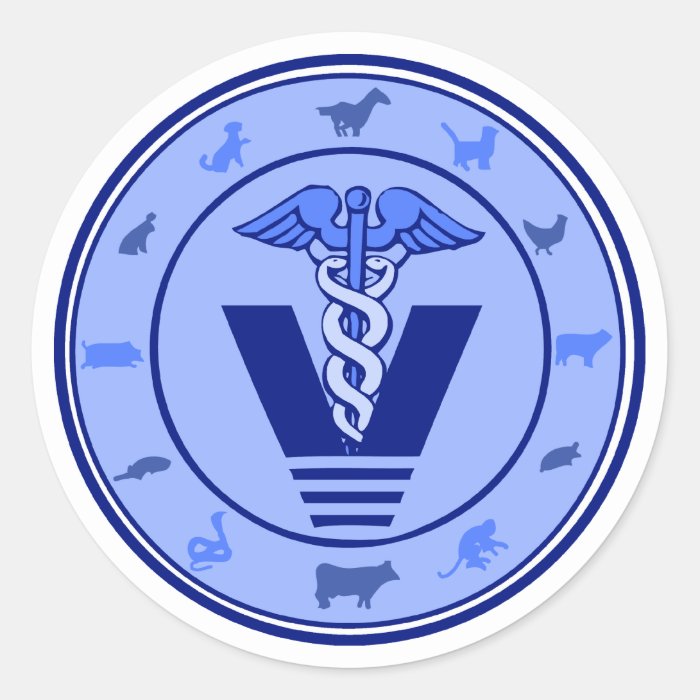 veterinary logo 5 stickers