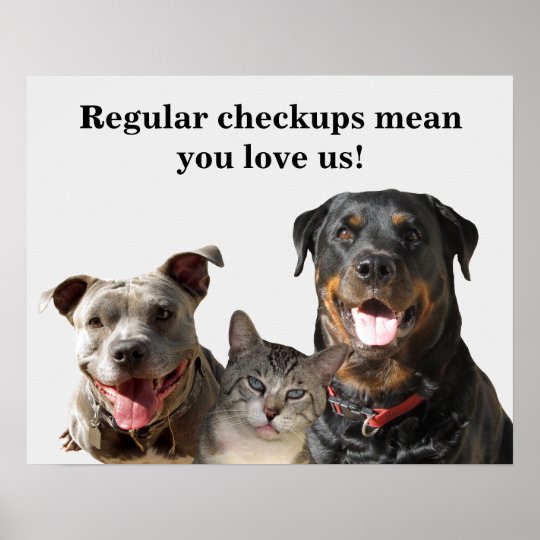 Veterinary Love Your Pets Checkup Poster | Zazzle.com