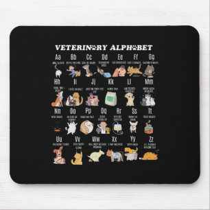 Veterinary Medicine Alphabet Vet Nurse Student Sch Mouse Pad