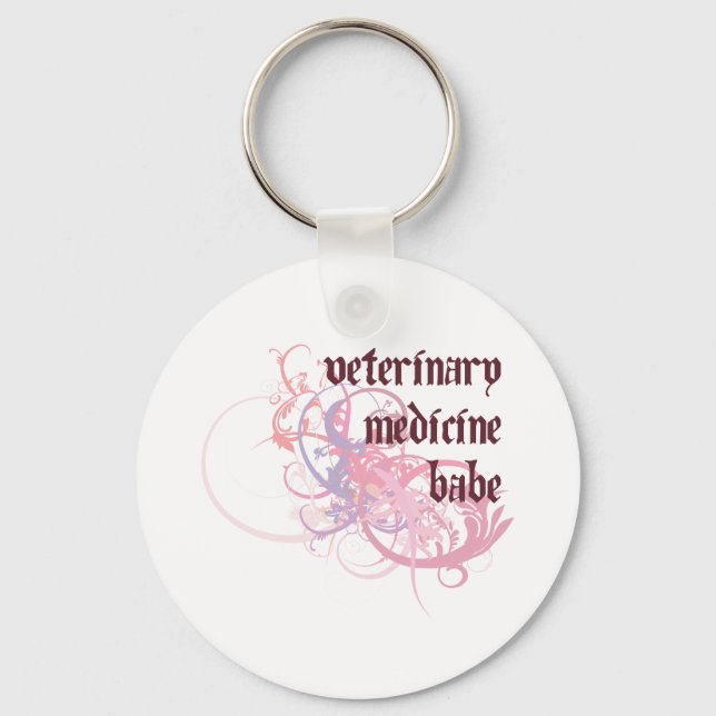Veterinary Medicine Babe Keychain (Front)