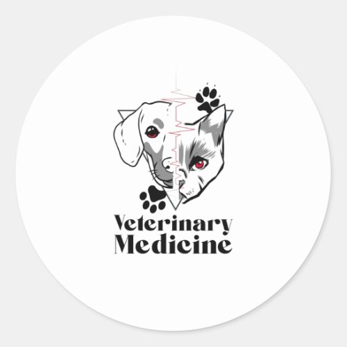 Veterinary Medicine Classic Round Sticker