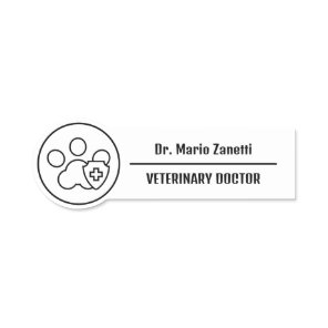 Veterinary medicine hospital and clinic Name Tag
