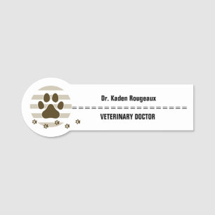 Veterinary medicine hospital and clinic Name Tag