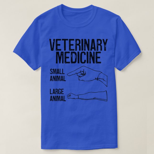 Veterinary Medicine Small Animal vs Large Animal T-Shirt (Design Front)