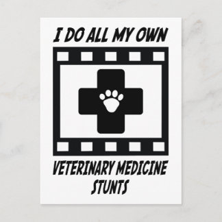 Veterinary Medicine Stunts Postcard