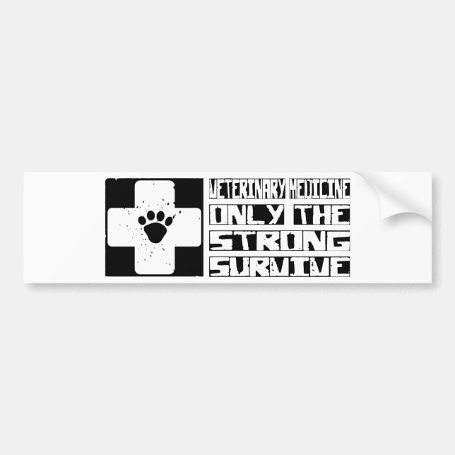 Veterinary Medicine Survive Bumper Sticker (Front)