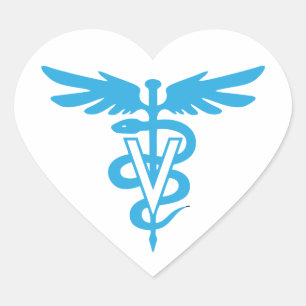 Veterinary medicine symbol heart sticker