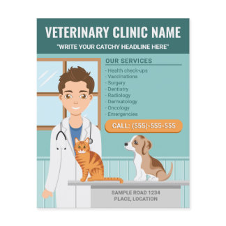 Veterinary Medicine Vet Clinic Doctor Pet Care Flyer