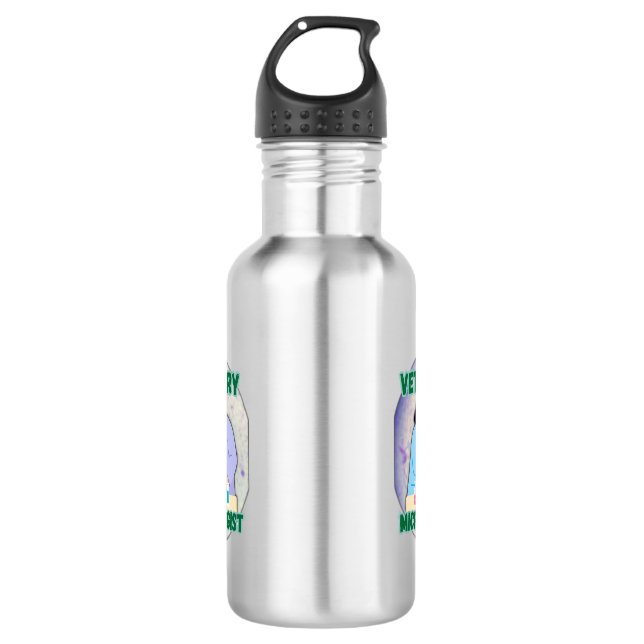 Veterinary Microbiologist – Lab Science Design Stainless Steel Water Bottle (Front)