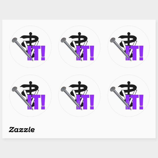 Veterinary Nailed It! Classic Round Sticker (Sheet)