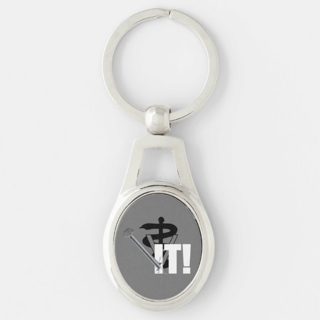 Veterinary Nailed It! Keychain (Front)