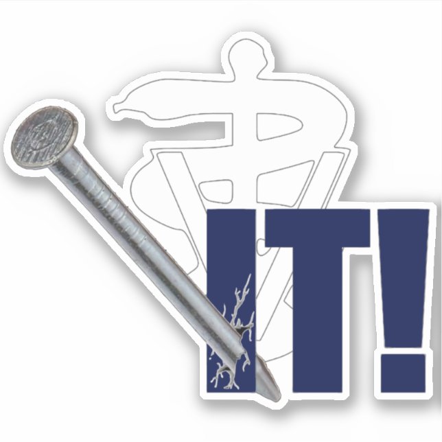 Veterinary Nailed It! Sticker (Front)