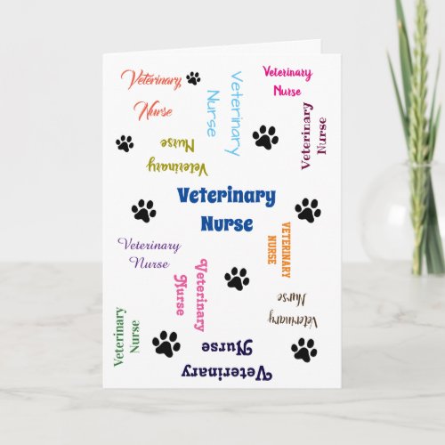 Veterinary Nurse Graduation Card