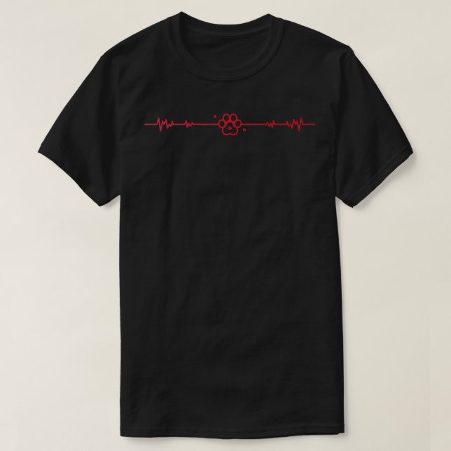 Veterinary Nurse Paw Heartbeat 2 T-Shirt (Design Front)